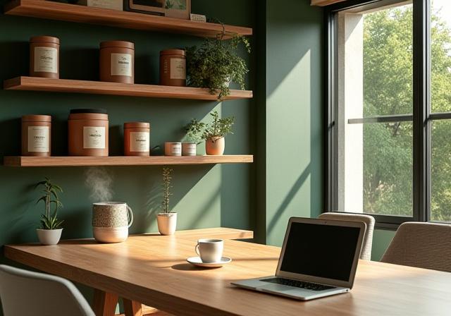 Sophisticated tea studio interior in Melbourne